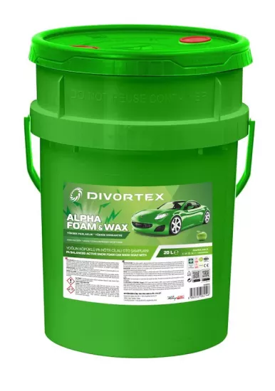 Divortex Alpha Foam ph nötr Cilalı Oto Şampuanı Kova 20 lt